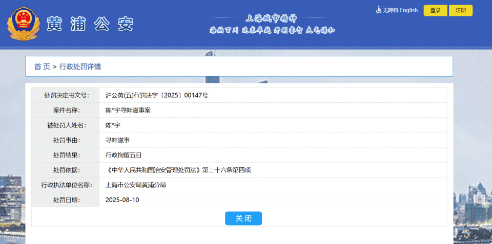 被刑拘, 到处罚